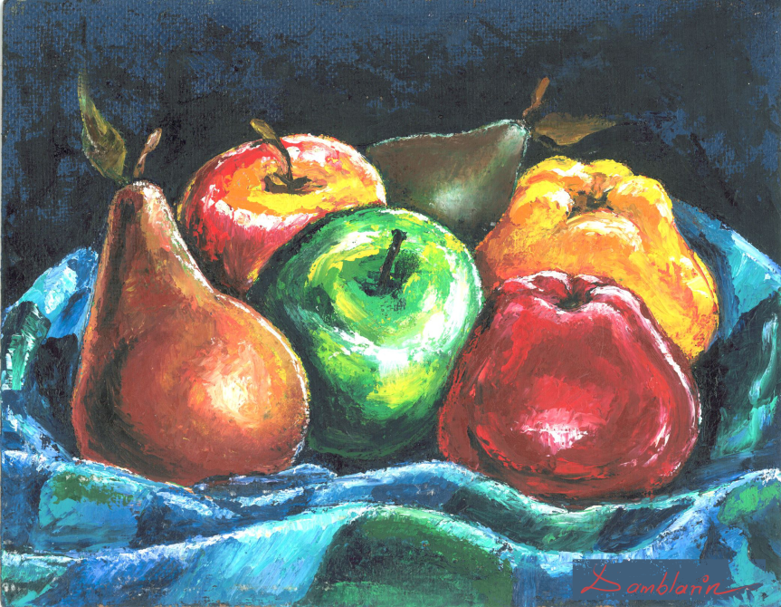 Mere, pere și gutuie&nbsp;(ilustrația)